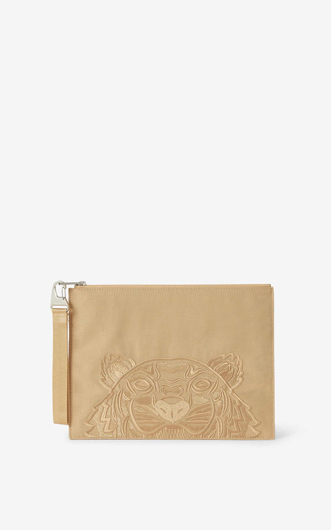 Pochette Kenzo Homme Large Toile Kampus Tiger Beige DQYNE-0456